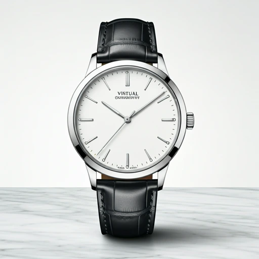 Minimalist luxury watch on marble