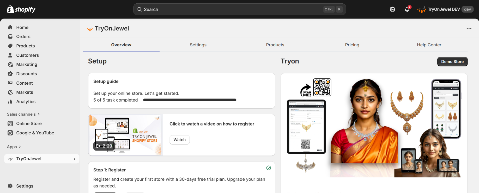 TryOnJewel Shopify Setup Guide